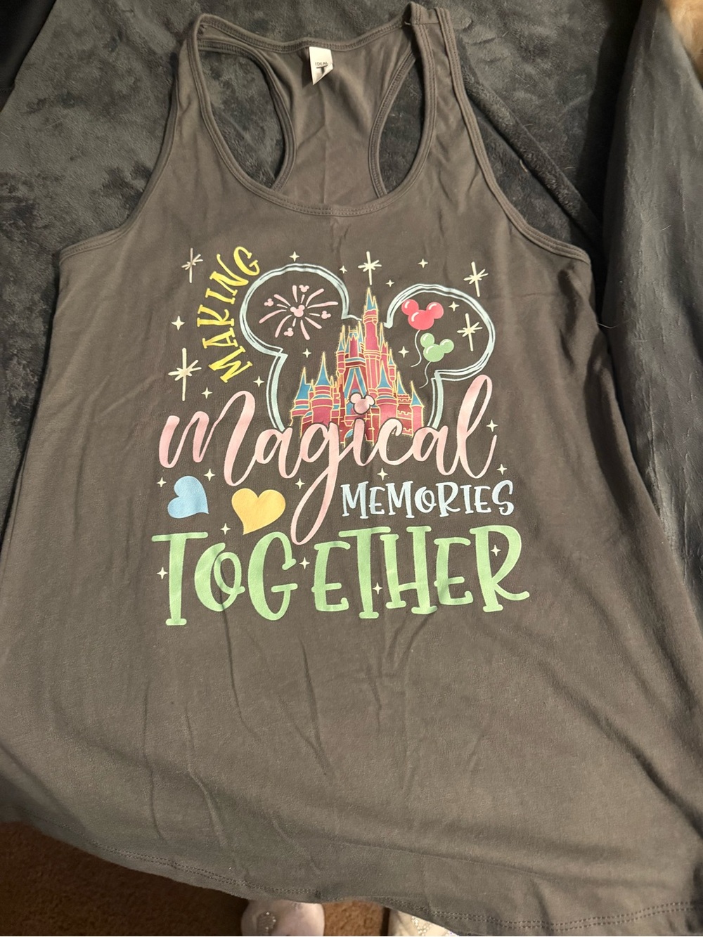 "Making Magical Memories Together" Graphic Racerback Tank - Multicolor